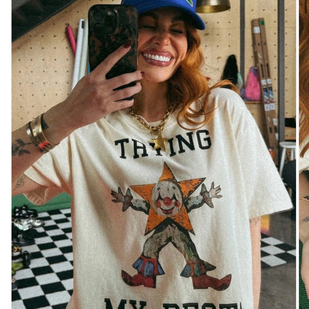 Dressed in lala trying my best clown tee